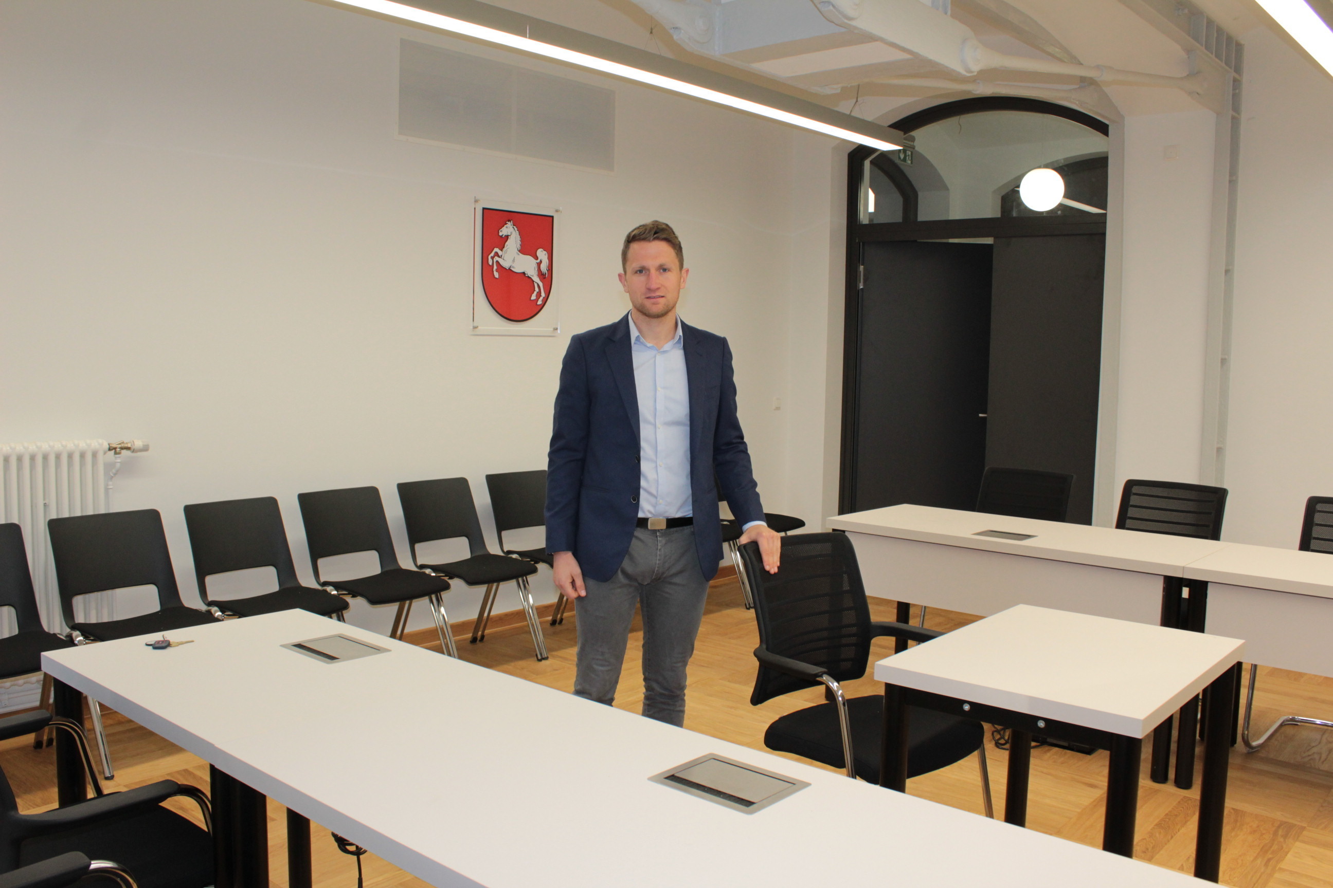 Im neuen Saal: der stellvertretende Landgerichts-Geschäftsleiter Stephan Krakow