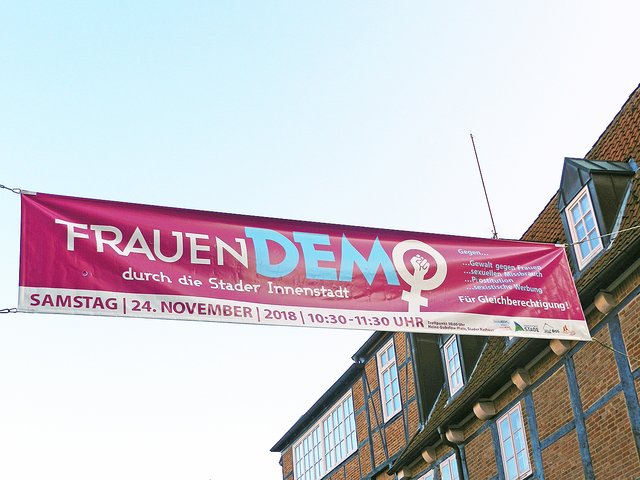 Werbebanner zur Demo