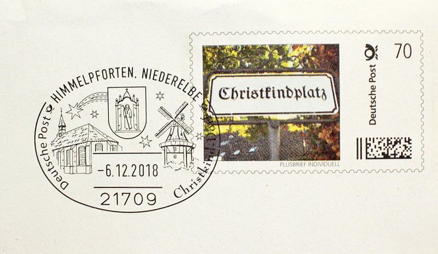 Sonderstempel und Marke der Deutschen Post