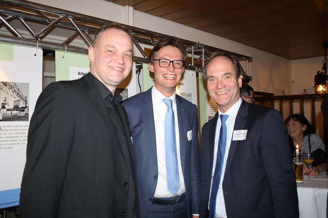 Gute Laune bei den CDU-Politikern (v. li.) Malte Kanebley, Kristian W. Tangermann und Dr. Hans-Heinrich Aldag