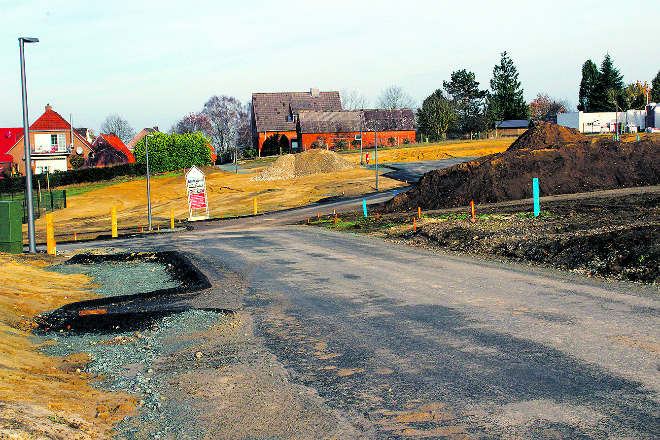 Das Neubaugebiet "Westlich Lahmsbeck" in Bliedersdorf ist abschüssig