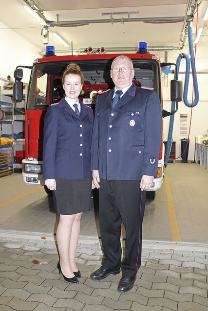 Ortsbrandmeister Jürgen Blech mit seiner Stellvertreterin
Charlotte Gerlach Foto: lt