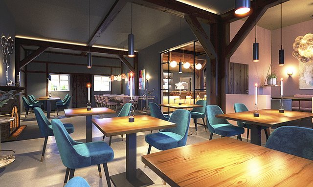 Die Visualisierung zeigt das Restaurant "Bur - Feinschmeckerei" | Foto: Alexander Barwich / Lieblingsplatz