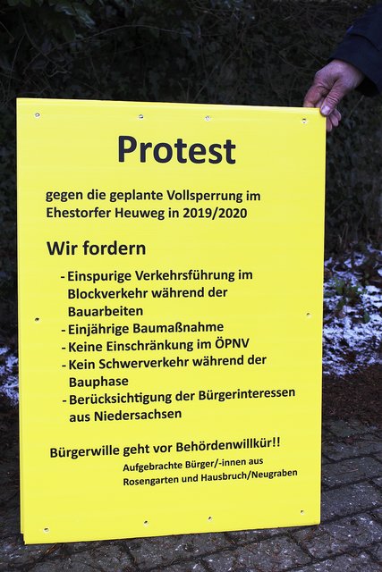 Das Ziel der Protestler:
Die geplante Vollsperrung verhindern