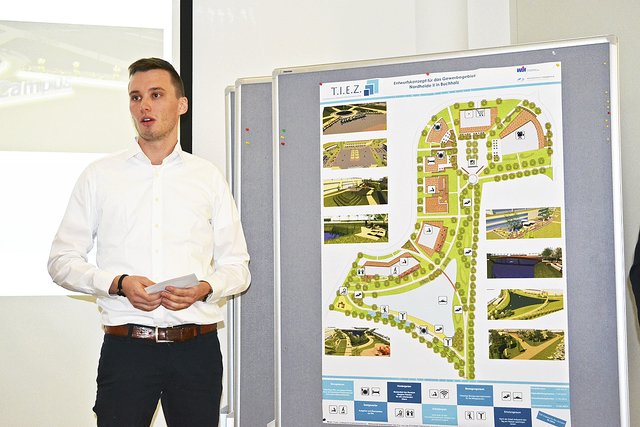 Jan-Niklas Uhlig bei der Präsentation des "T.I.E.T.Z."-Vorschlags