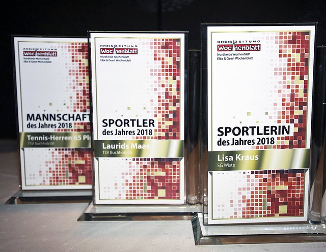 Die neu gestalteten Siegertrophäen