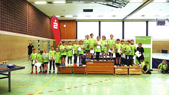 Anschließend wurden die kleinen Sportler geehrt