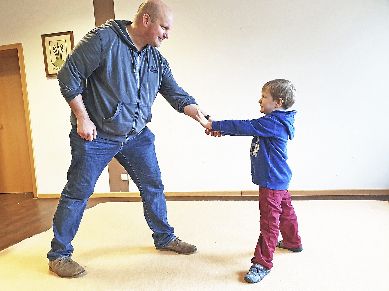 Dirk Oberheim trainierte mit den Kindern
Foto: DRK Kindergarten Ruschwedel