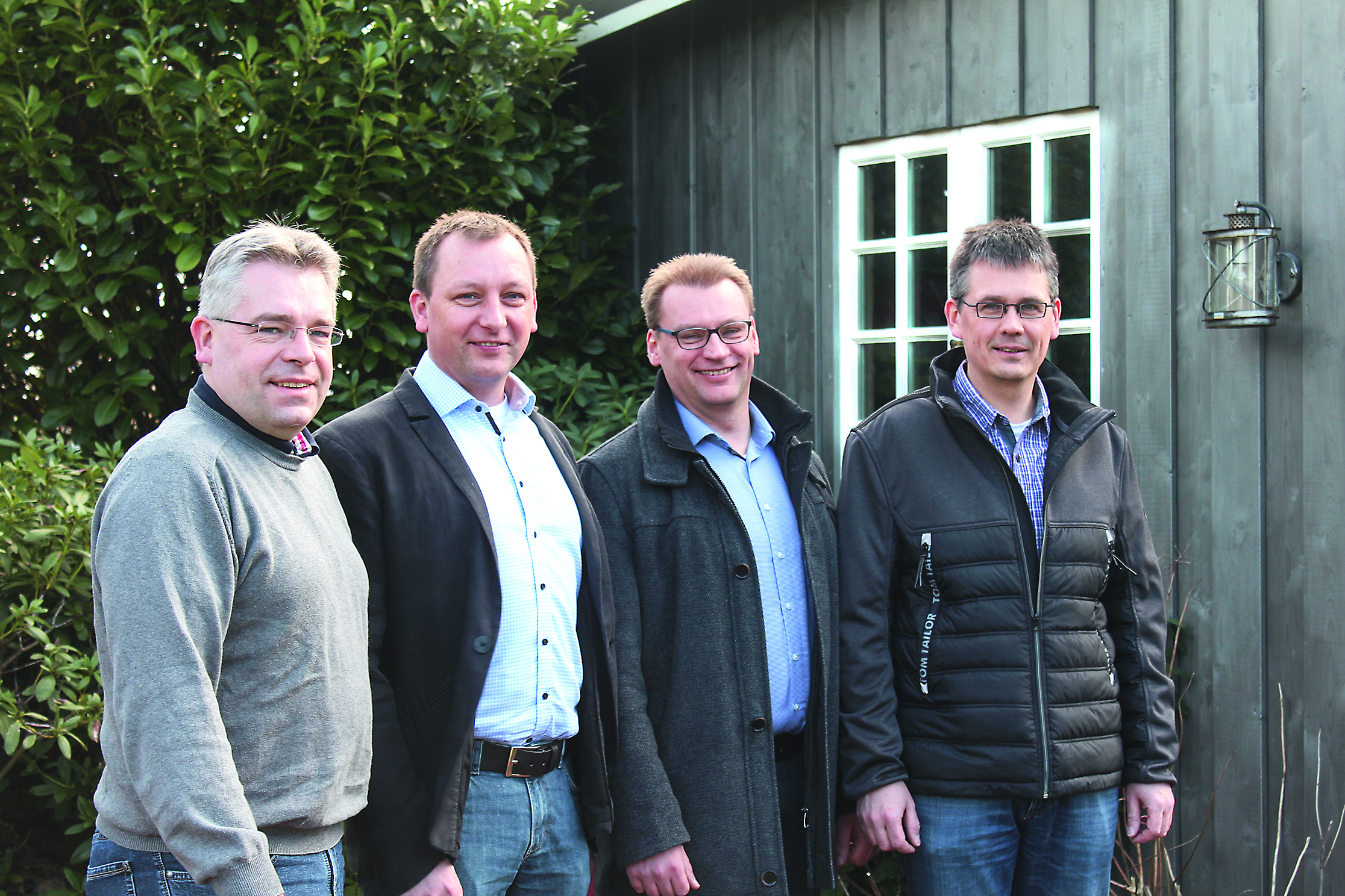 Der Vereinsvorstand mit (v.li.): Matthias Wolff, Thorsten Ratzke, Dirk Ratzke und Karsten Schwerin Foto: Heimatverein
