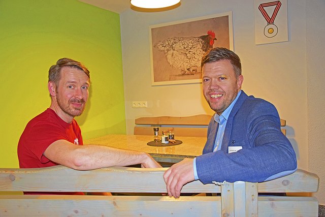 Die neuen Mitglieder: Oliver Groß (li., Inhaber Bogenküche) und Patrick Wilth (Kundenbetreuer Global Connect)