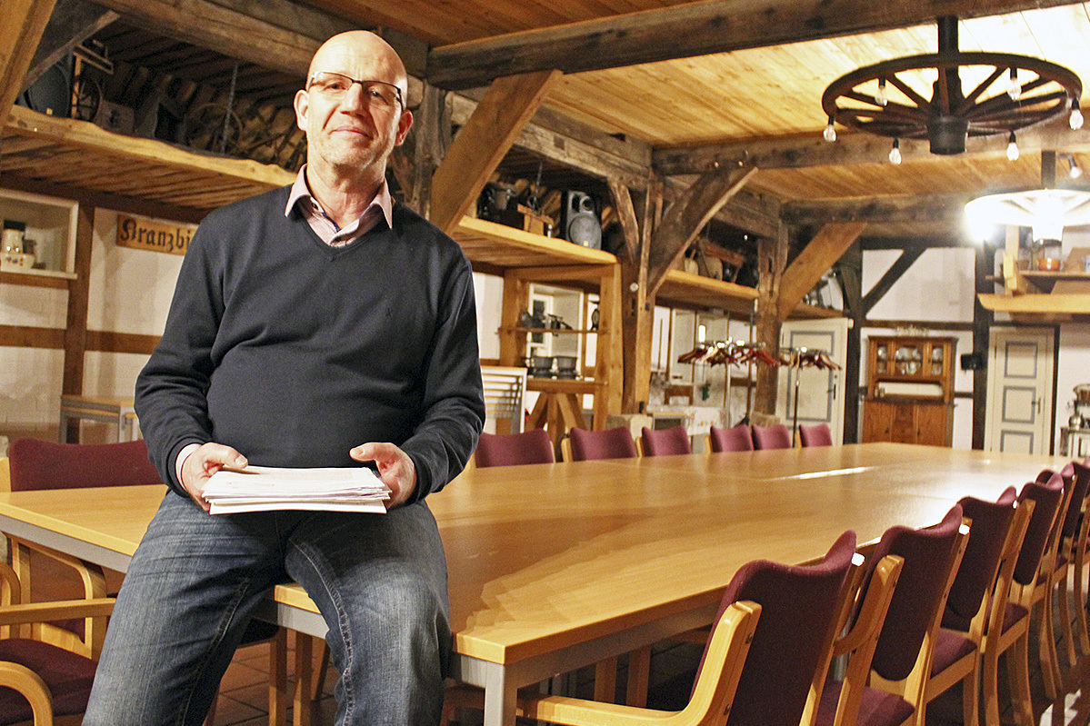 Jan Gold beim WOCHENBLATT-Interview für seine Kandidatur