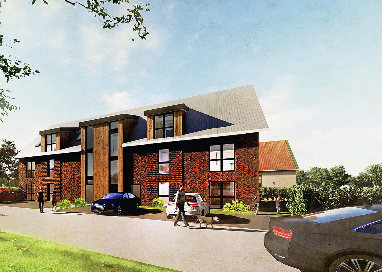 Die Planung von Schulenburg Architekten - hier eine Visualisierung - hatten an der Königreicher Straße 104 in Jork-Königreich ein Gebäude mit elf Wohneinheiten vorgesehen