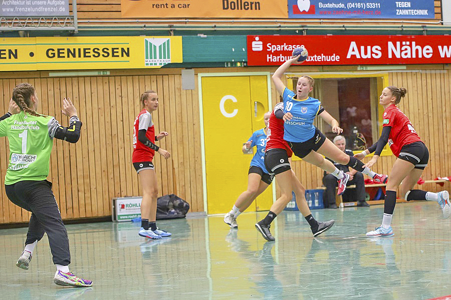 Leonie Mettner in Aktion bei einem Spiel in der Vorrunde gegen den Frankfurter HC Foto: BSV