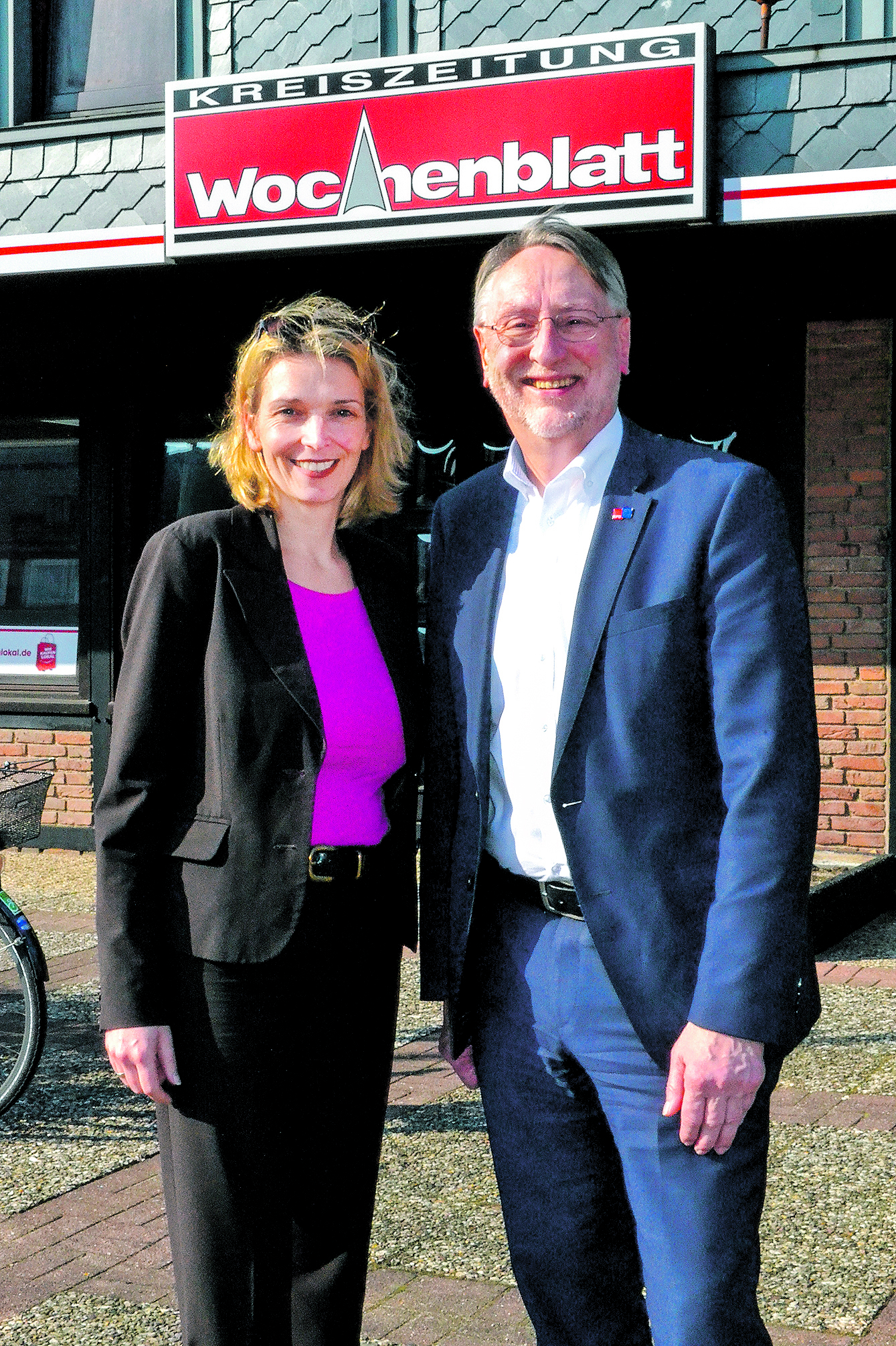 SPD-Bundestagsabgeordnete Svenja Stadler und SPD-Europaabgeordneter Bernd Lange besuchten das WOCHENBLATT