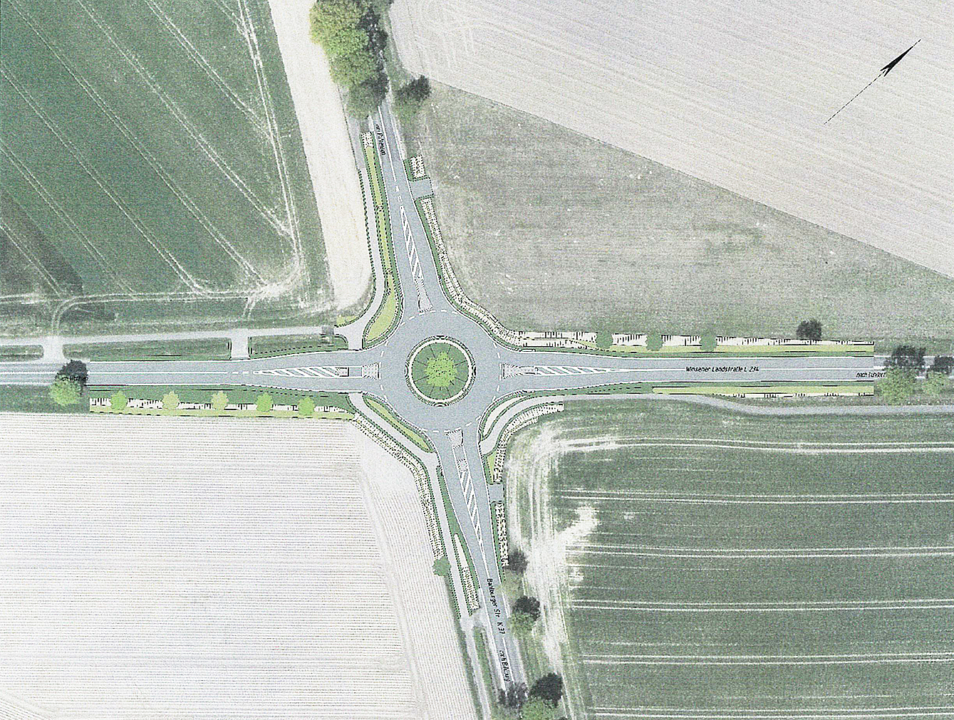 So soll das Bahlburger Kreuz umgebaut werden -
allerdings erst ab 2020 Foto: Landesbehörde