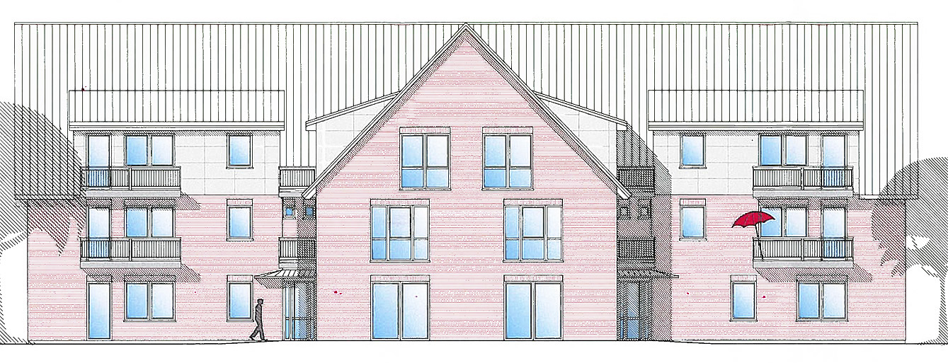Ein Mehrfamilienhaus mit Tagespflege ist an der Stader Straße geplant