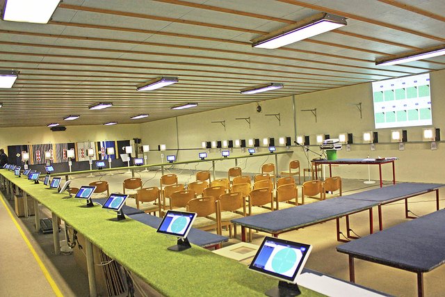 Ein Blick auf die moderne
elektronische Schießanlage