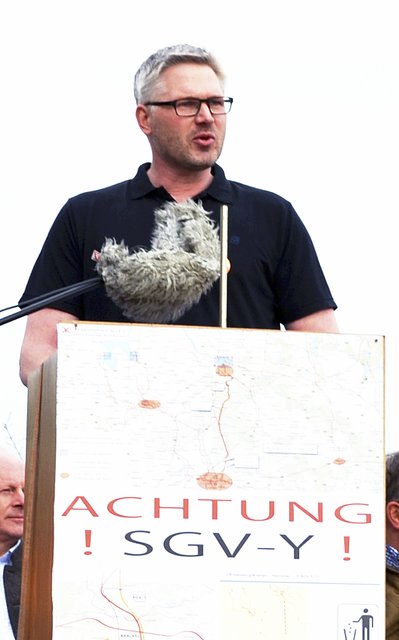 Christian Sauer von der Bürgerinitiative (BI) "Region Egestorf gegen zusätzlichen Güterverkehr"