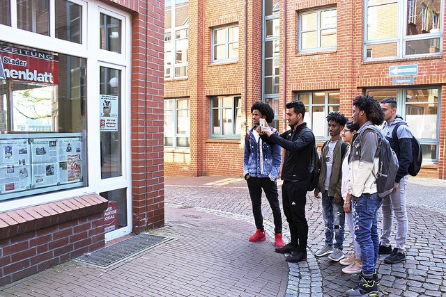Die Schüler machten Fotos vom allem, was sie als besonders empfanden, u.a. auch von der WOCHENBLATT-Geschäftsstelle