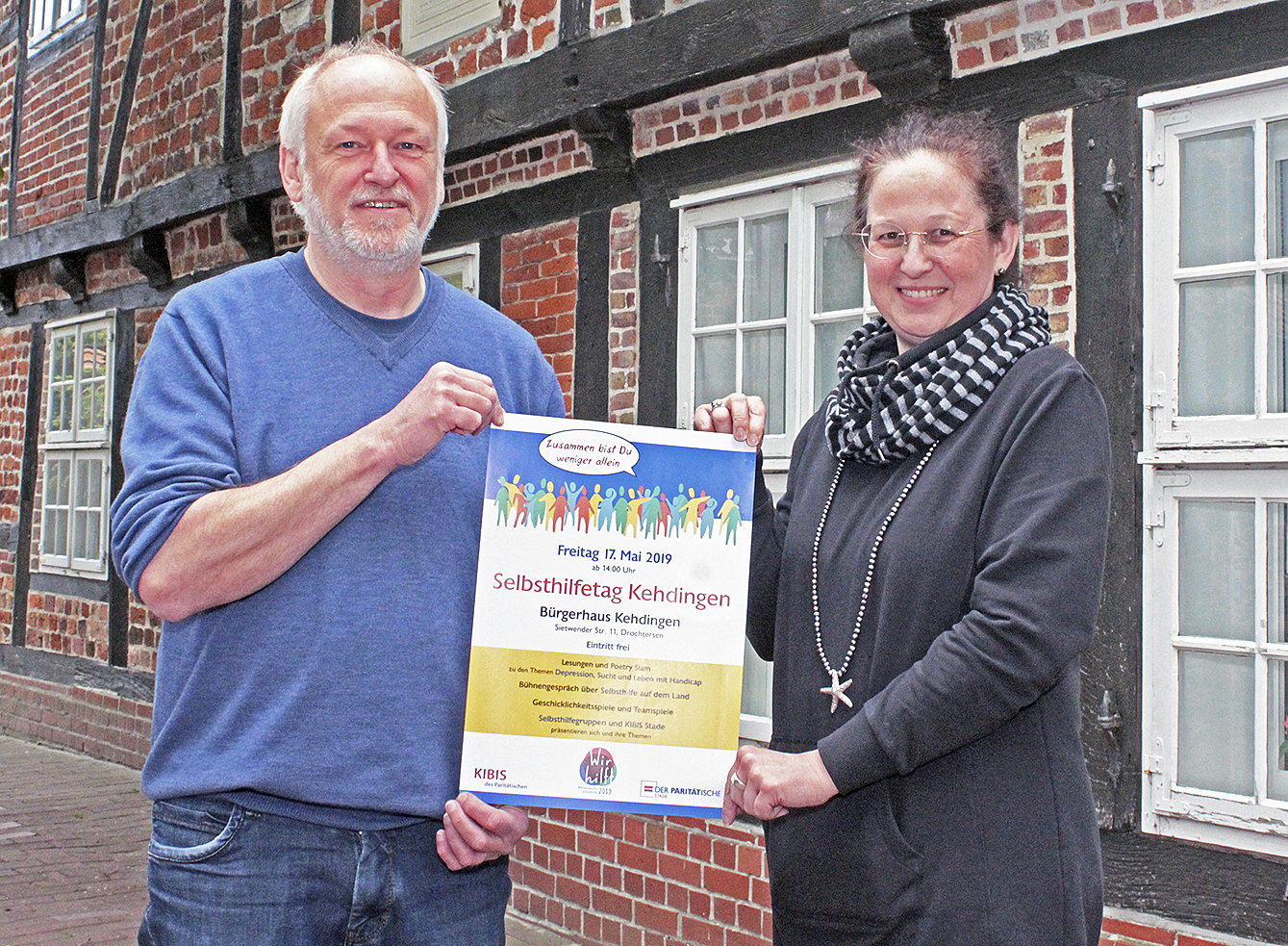 Ulrich Brachthäuser und Britta Lambers hoffen, viele Menschen mit ihrer Aktion zu erreichen Foto: jab