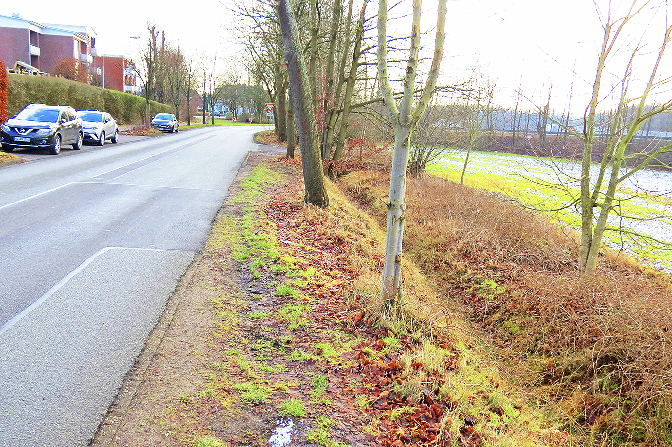 Den Bau des bisher fehlenden Fußwegs entlang des Baugrundstücks an der Winsener Landstraße wird die
Lindhorst-Gruppe bezahlen
