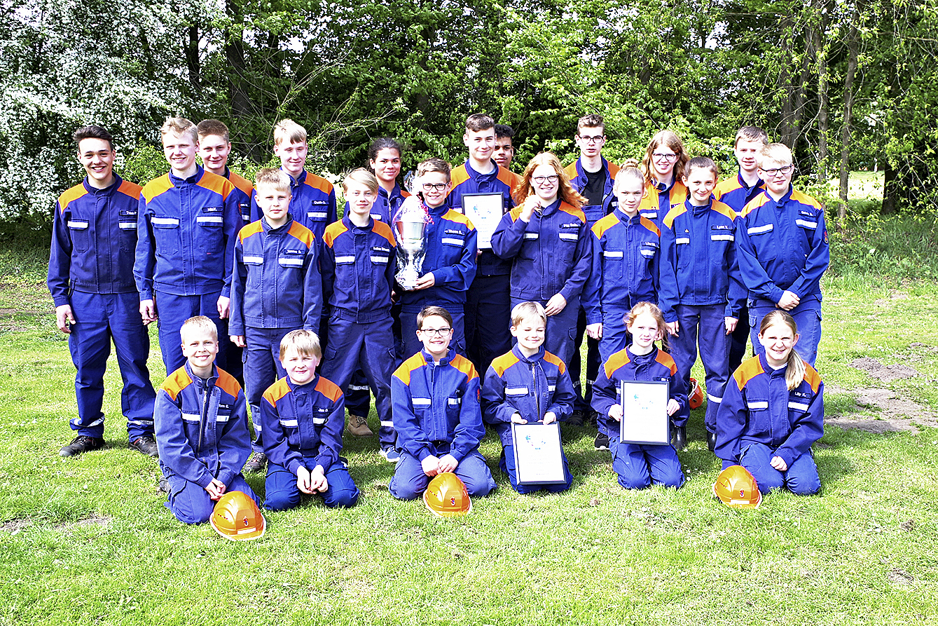 Drei Teams der Jugendfeuerwehr Oldendorf gingen beim Leistungswettbewerb an den Start