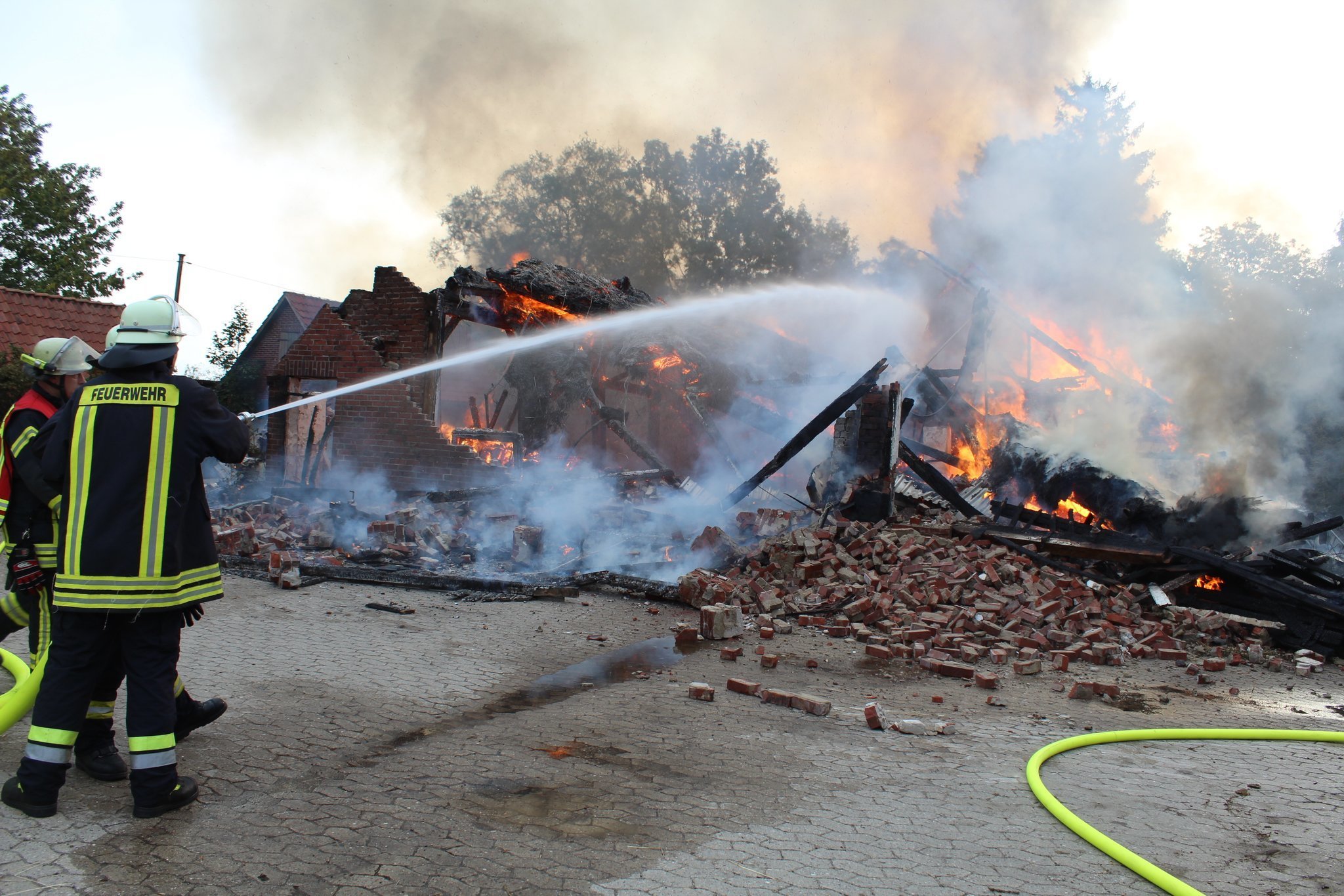 Der Brand eines leerstehenden Bauernhauses am Stadtrand gehörte 2018 zu den größeren Einsätzen Foto: tk