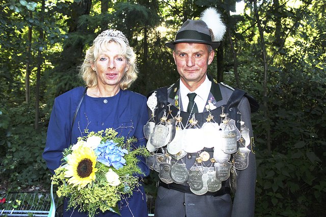 Das Königspaar 2018 bei der Proklamation  | Foto: as