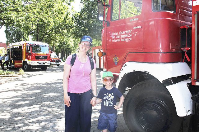 Hatten Spaß beim Fest: Carolin Ackermann und Sohn Matthes (4) 