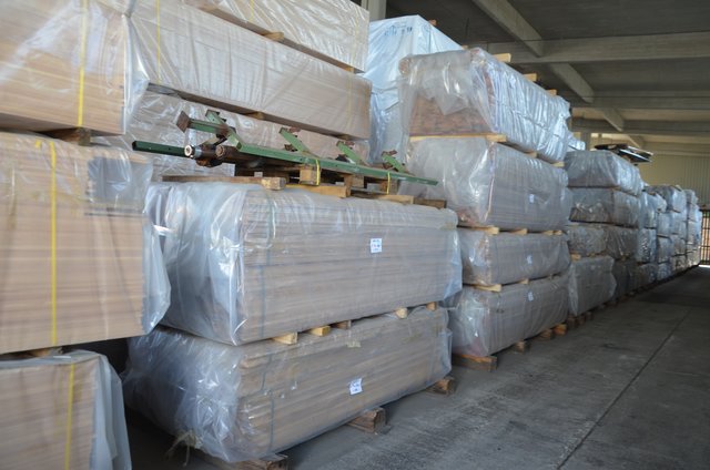 Das Holz wird vorangefertigt angeliefert