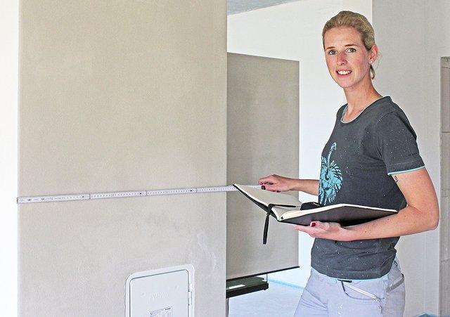 Damit die Planung sitzt, wird alles ganz genau ausgemessen Foto: jab