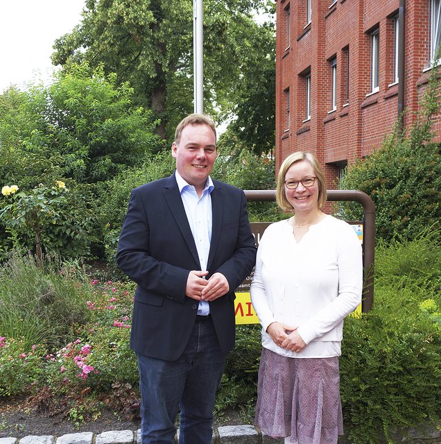 Bürgermeister André Wiese begrüßte Dr. Kai Rump im Rathaus Foto: Stadt Winsen