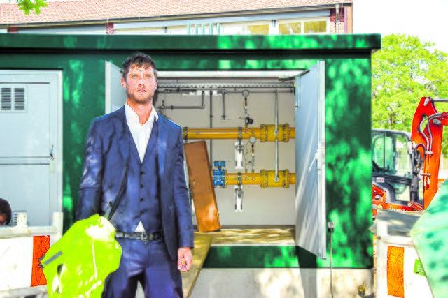 Projektleiter Daniel Klingberg steht vor der neuen
Gasdruckregelanlage