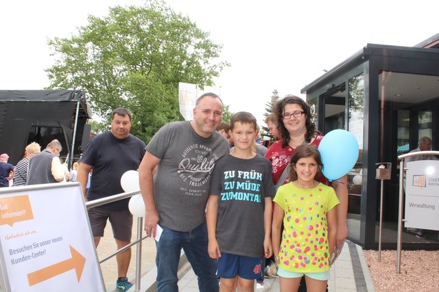 Sind bei jedem Stadtwerkefest dabei: Matthias, Oscar, Johanna und Thea Martens aus Buxtehude | Foto: ab