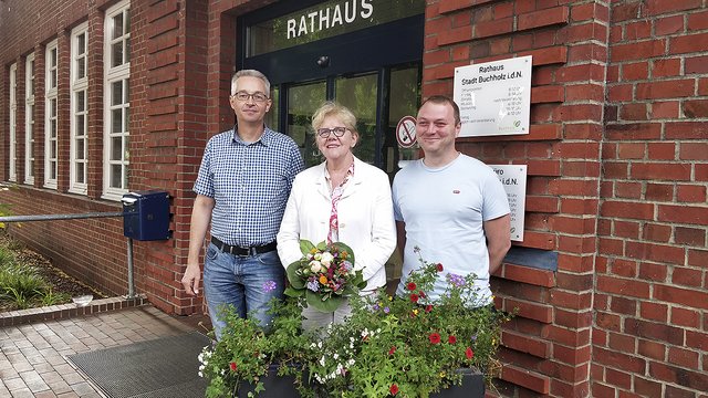 Frerk Meyer (v. li.) wurde zum Nachfolger von Gabriele Wenker gewählt. Sein Stellvertreter ist Kaj Zinnecker  | Foto: Grüne