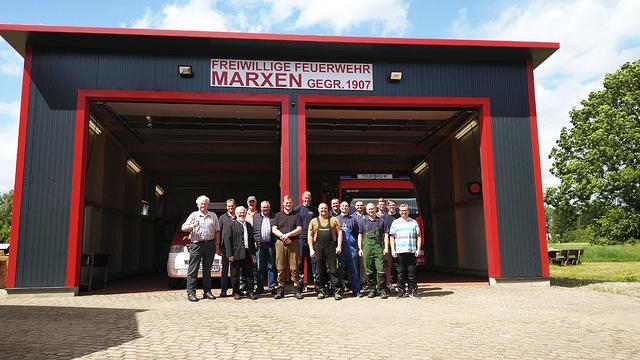 Ein besonderer Dank gilt den Kameraden, die unmittelbar am Bau der Halle beteiligt waren