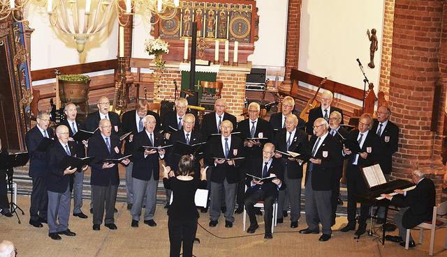 Neben weiteren Musikern sorgten die Töster Sänger mit dem "Tostedt-Lied" für Unterhaltung | Foto: bim