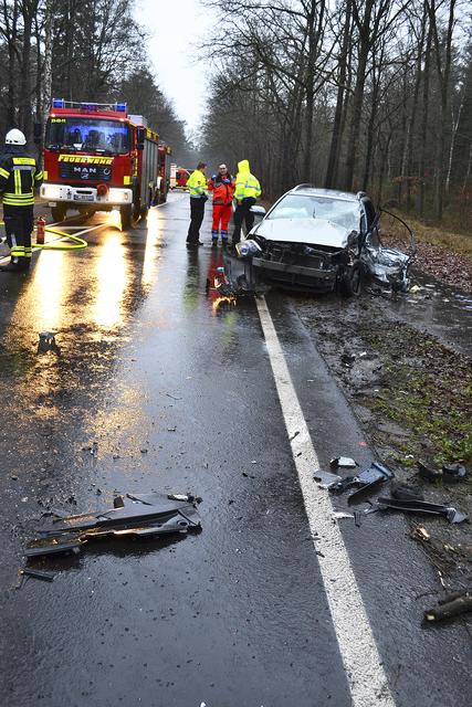 Der Pkw-Fahrer starb noch an der Unfallstelle