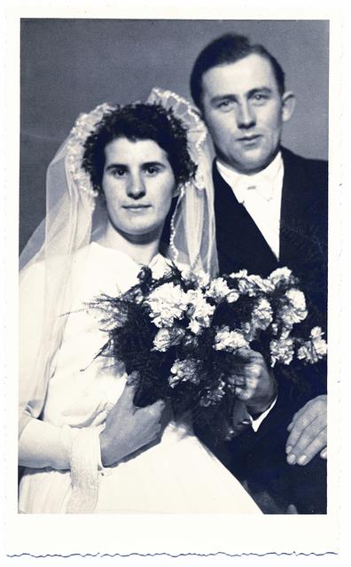 Eleonore und Wilhelm Eickhoff bei ihrer Hochzeit am 17. Dezember 1954