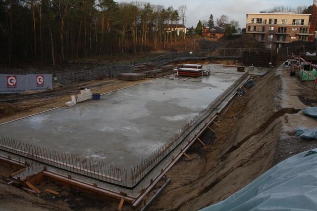Die Bodenplatte des neuen Hospizes ist bereits gegossen