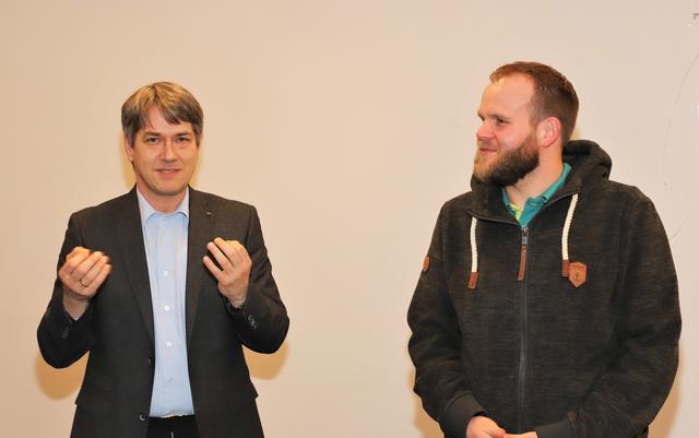 Redaktionsleiter Oliver Sander bei der Vorstellung von Timo Frank (Sportler des Jahres) | Foto: cc