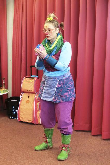 Begeisterte mit ihrem Auftritt: Clownin Karotti | Foto: Samtgemeindebücherei Salzhausen