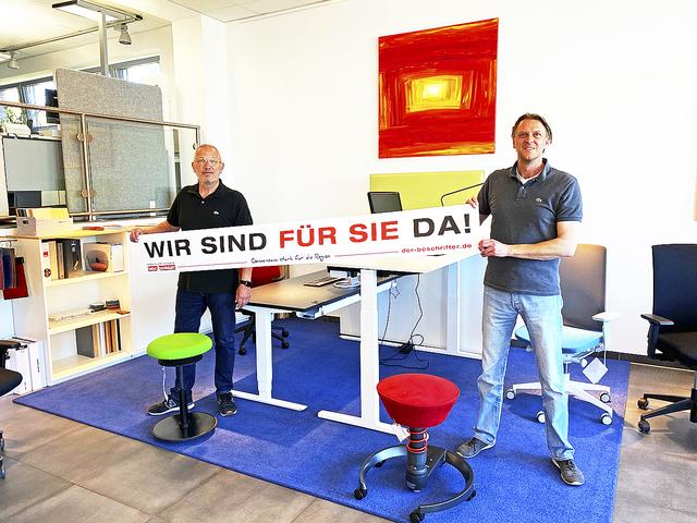 Stefan Klotsch (li.) und Stephan Carstensen von Carstensen büro&amp;objekt (Maurerstr. 14) in Buchholz | Foto: WOCHENBLATT