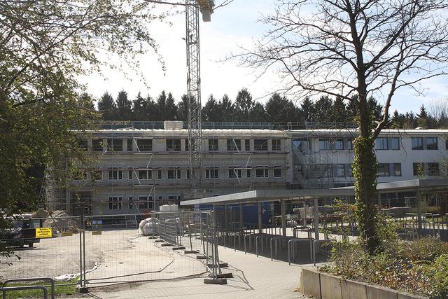 Weit vorangeschritten: die Bauarbeiten am Gymnasium am Kattenberge