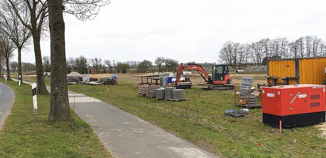 Das erweiterte Gewerbegebiet an der Aschhorner Straße