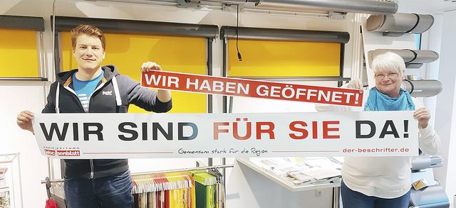 Aleksander Bienia und Annegret Bienia (sen. Chefin) von Uni Blinds in Tostedt | Foto: WOCHENBLATT