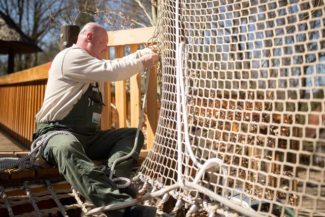 Einige Bereiche des Spielplatzes - wie hier das Trampolin -werden aus Sicherheitsgründen nicht nutzbar sein