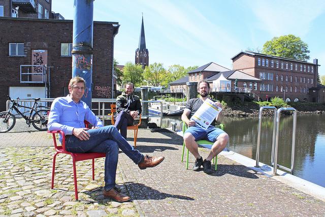 Ulrich Wiegel (v. li.), Alexander Stüwe und Nick Reinartz vom Altstadtverein freuen sich auf viele tolle Bilder