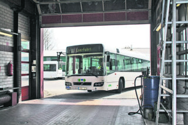 KVG-Bus auf Leerfahrt