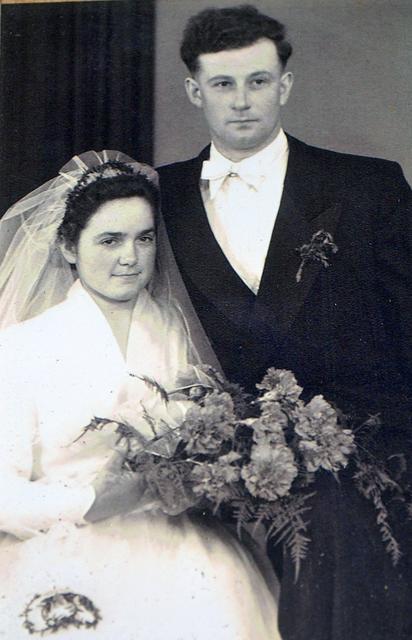 Das Ehepaar Haack bei seiner Hochzeit im Jahr 1955